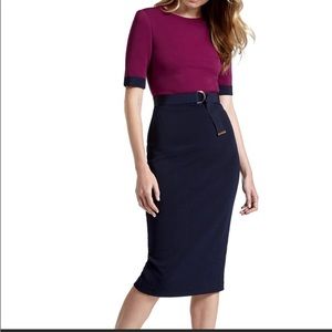NWT TED BAKER WANDEE SHEAT PURPLE/BLACK.